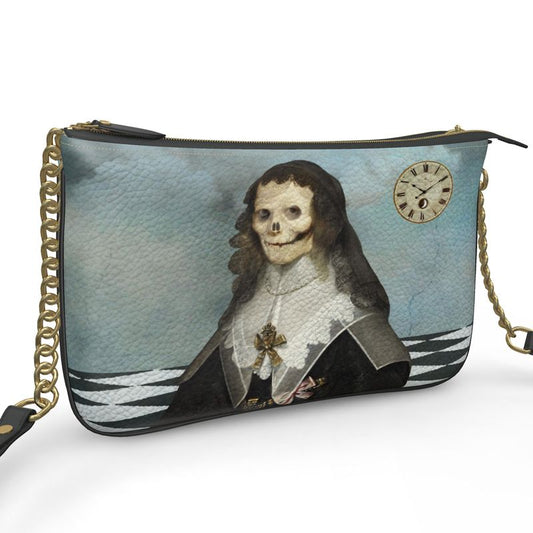 Lord Skull Fantasy Pochette Bag Handcrafted Leather Purse