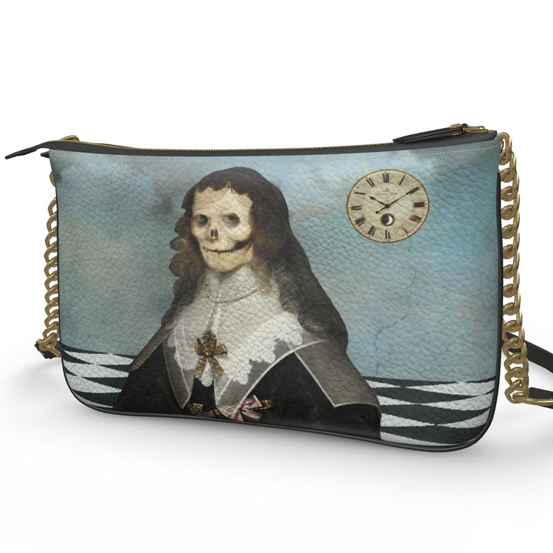 Lord Skull Fantasy Pochette Bag Handcrafted Leather Purse