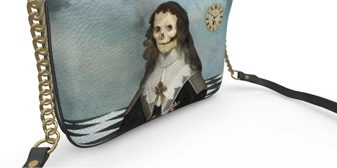 Lord Skull Fantasy Pochette Bag Handcrafted Leather Purse